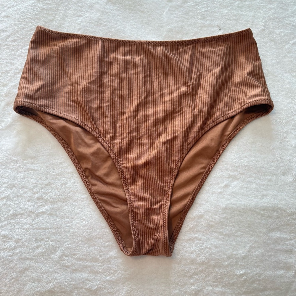Aerie High-Waist Ribbed Bikini Bottoms XL